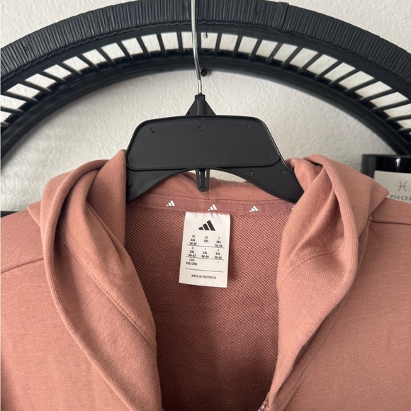 Adidas Women's Rose Half-Zip Hoodie - Picture 3 of 3